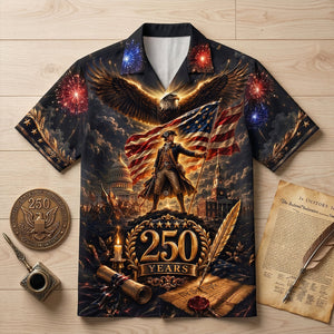 Proud American - Celebrated America 250th Anniversary Hawaiian Shirt - Personalized Gifts For Patriots 03todt090626 - Hawaiian Shirts - GoDuckee