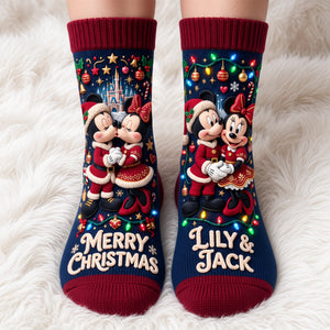Lovely Kiss Socks - Personalized Christmas Gifts For Couple 05tydh180926