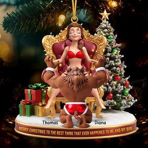 Naughty Couple Christmas Ornament, Personalized Gifts 01OHQN220925