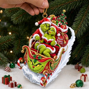 Fun Mischievous Snow Ride Acrylic Ornament - Personalized Christmas Gifts For Couple 03qhlu140926