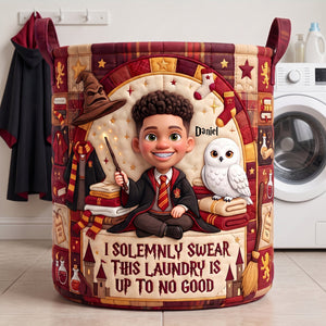 This Laundry Is Up To No Good Quilted Laundry Basket - Custom Photo Gifts 02palu290626