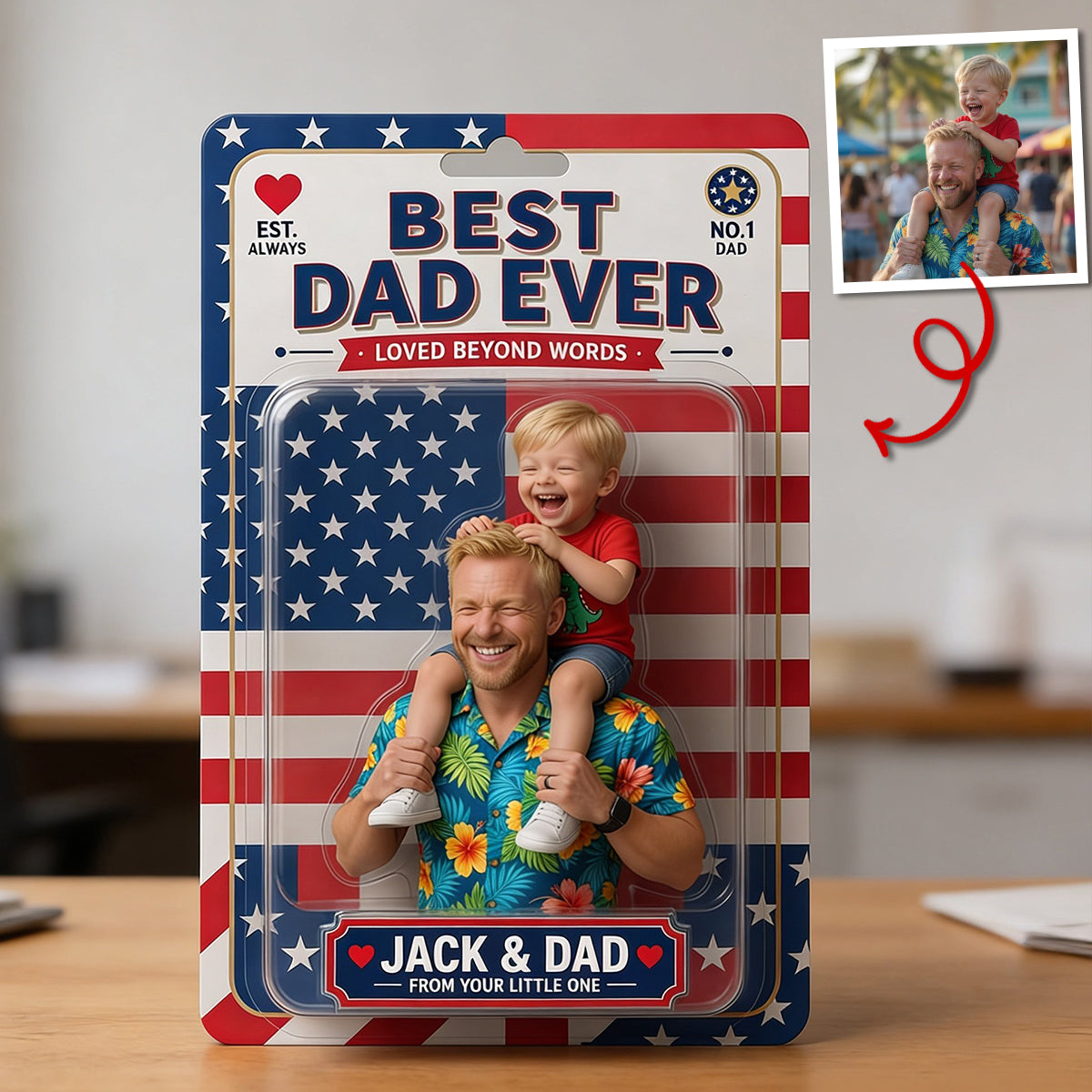 Custom Photo Best Dad Ever Acrylic Plaque - Personalized Gifts For Dad 01tytn040526-Homacus