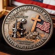 Military 250th Anniversary Printed Metal Coin - Personalized Gifts For Veterans 01kidt270226 - Coin - GoDuckee