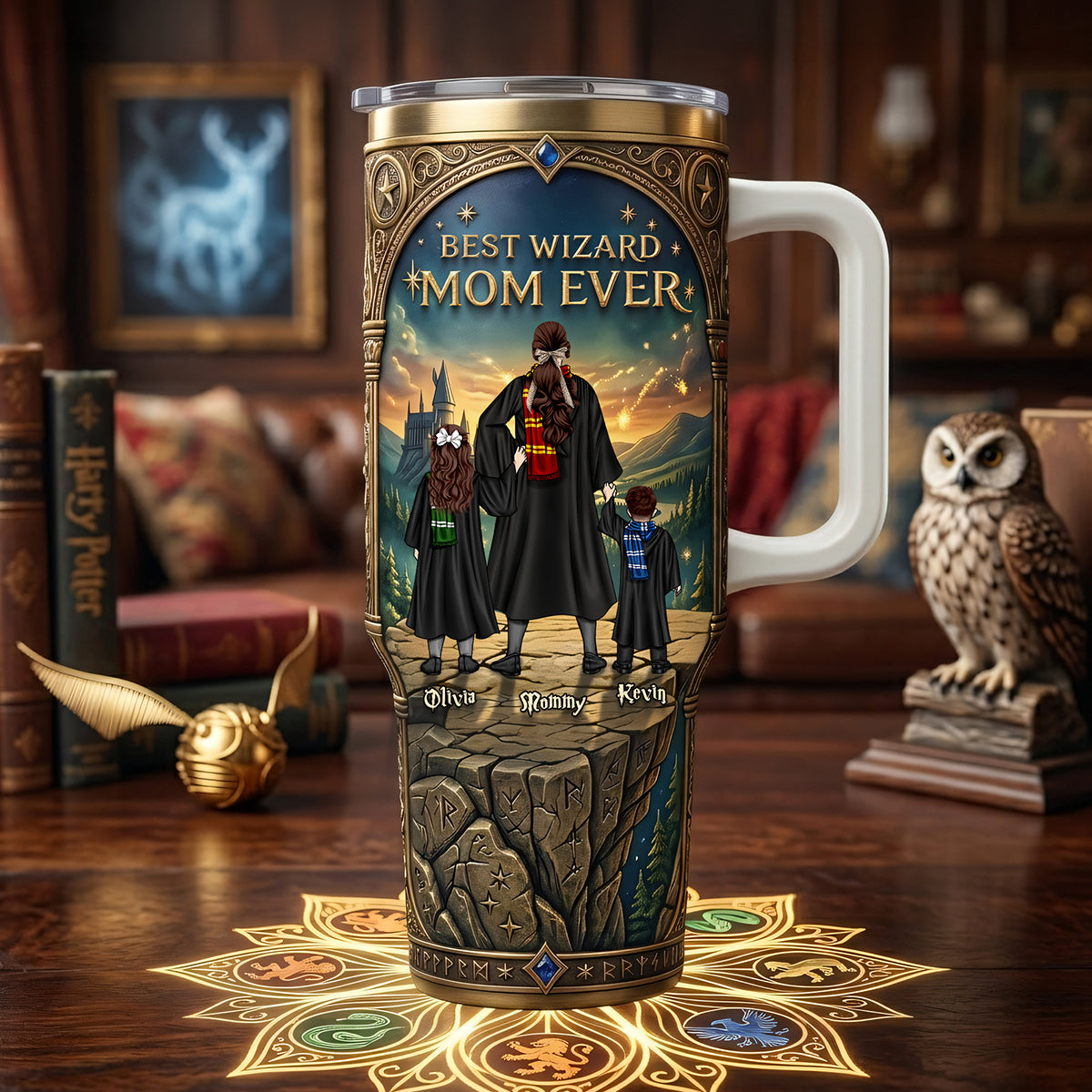 Magical Mom & Kids Adventure - Tumbler Handle Personalized Mom 03NATA160426