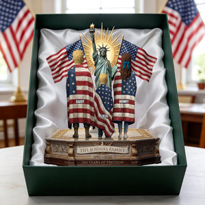 250th Anniversary Patriotic Family Plaque – Personalized Gift For Family 04PATN100326 - Shaped Plaques - GoDuckee