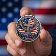 America 250th Anniversary Printed Metal Coin - Personalized Gifts 01tomg240226 - Coin - GoDuckee