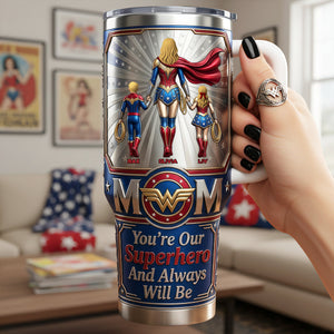 Powerful Mom & Little Ones 40oz Tumbler - Personalized Gift For Mom 02NATA100326