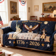 250th America Anniversary Quilted Sofa Cover - Personalized Gifts 03tomg270126 - Sofa Cover - GoDuckee
