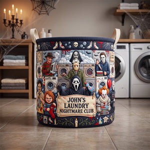 Villain Quilted Laundry Basket - Personalized Gifts For Horror Lovers 02padh070726