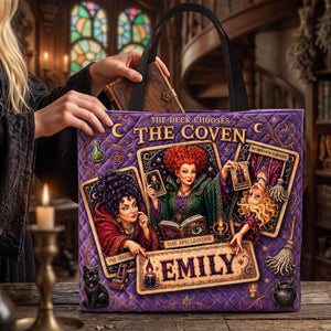 Haunted Sisters Halloween Tote Bag - Personalized Gift For Witch Lovers 03HATA060826