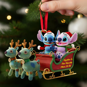 Couple Christmas Sleigh Christmas Ornament Personalized Gifts 03TGDT240925