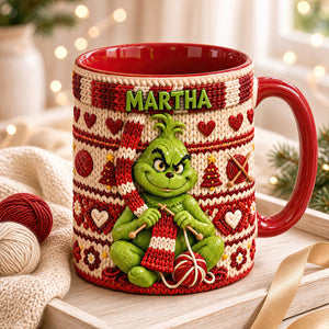 Knitting Coffee Accent Mug - Personalized Gifts For Christmas 04nadt121026