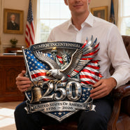 250th America Anniversary Cut Metal Sign - Gifts For Patriots 03hulu280126 - Metal Signs - GoDuckee