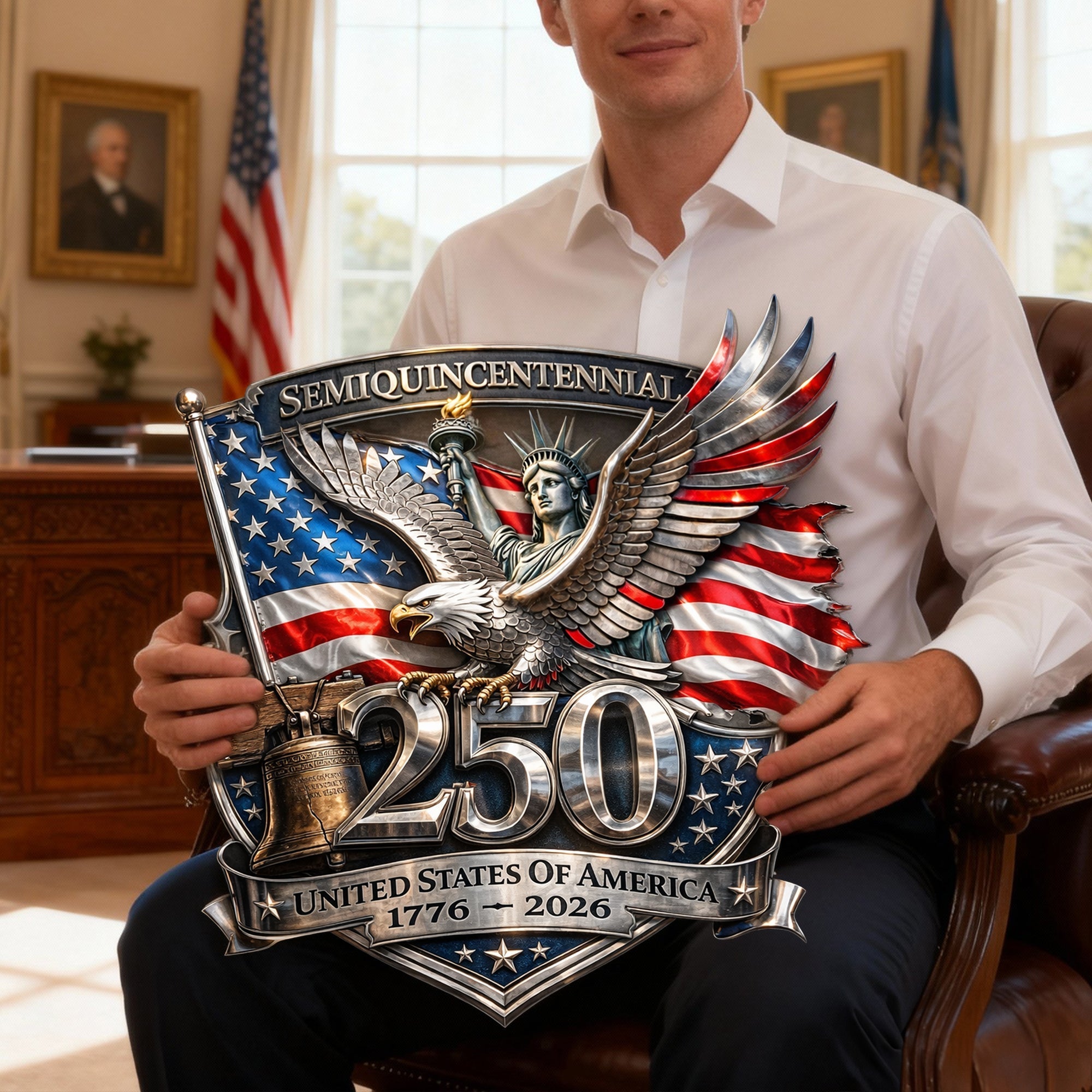 250th America Anniversary Cut Metal Sign - Gifts For Patriots 03hulu280126 - Metal Signs - GoDuckee