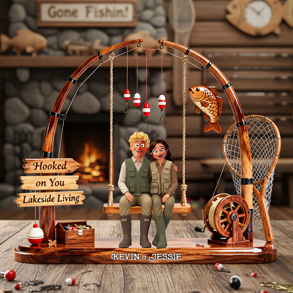 Fishing Couple Acrylic Plaque - Personalized Gifts For Couples 01ohta220126