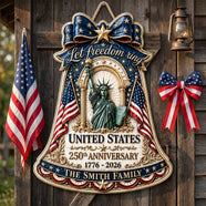 Let Freedom Ring - Celebrated America 250th Anniversary Acrylic Sign - Personalized Gifts For Family 01todh020626 - Acrylic Sign - GoDuckee