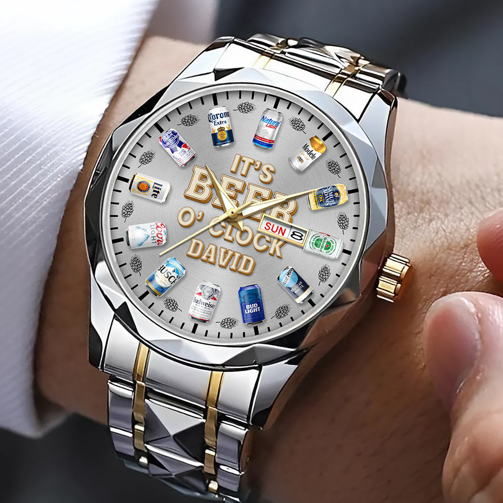 Bold Drink Vibe Men's Watch – Personalized Gifts For Drinking Lovers 05ohqn240725