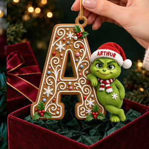 Whimsical Character Initial Alphabet Ornament - Personalized Gift  For Christmas 04HUDT100926