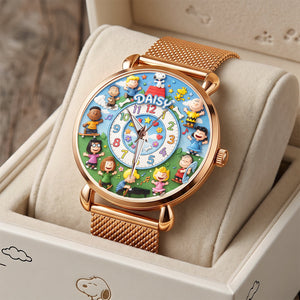 Happy Friends Mesh Strap Quartz Watch - Personalized Gifts 01huta080726