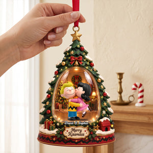 Kissing Couple Acrylic Ornament - Personalized Christmas Gift For Couples 01TOTN230926HG