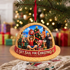 Set Sail For Christmas Adventure Ornament - Personalized Christmas Gifts 06hatn271026