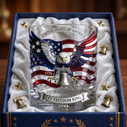American Eagle Bring Liberty Bell Drinking Glass - Personalized Gifts For Patriots 04qhdh060626 - Glass - GoDuckee