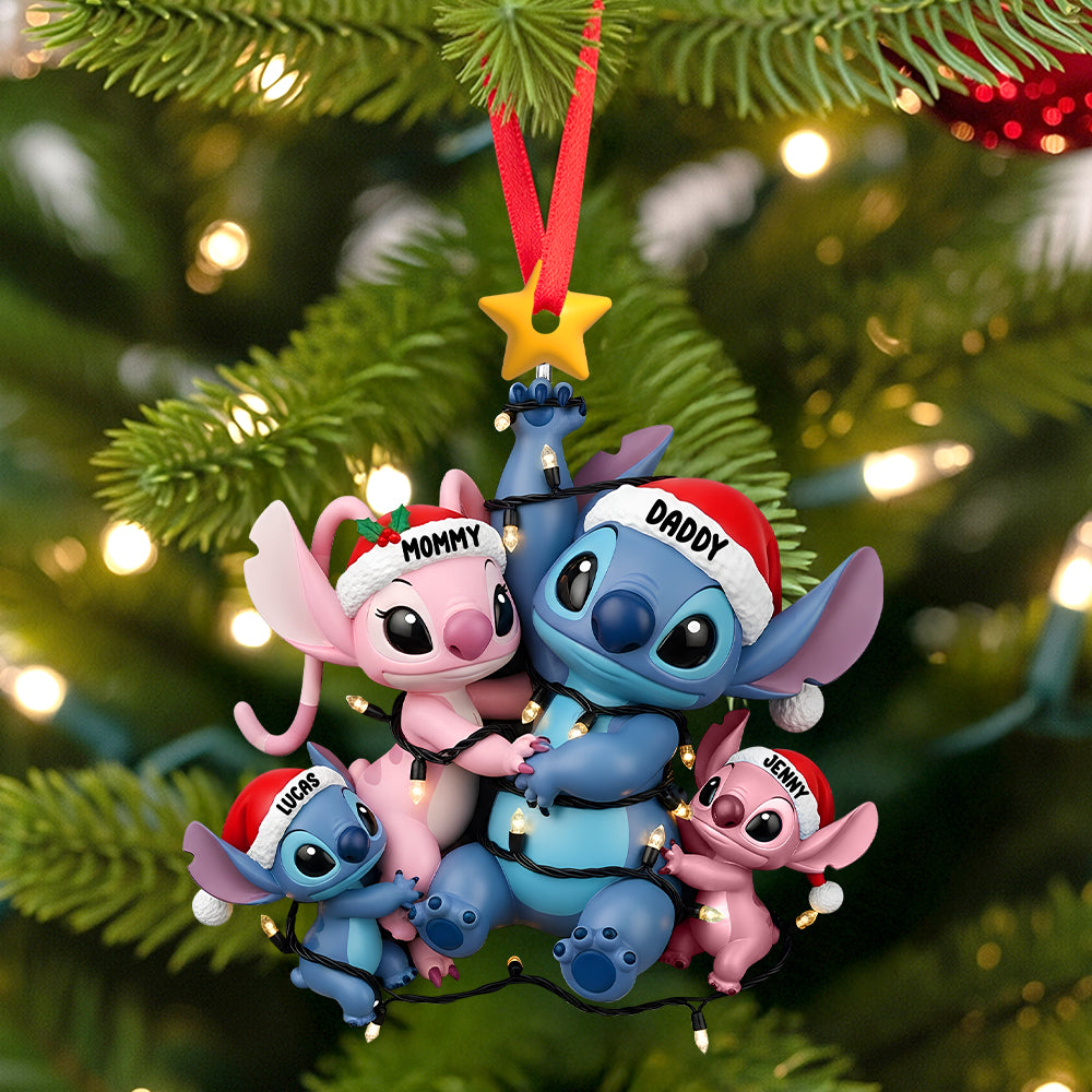 Fun Mischievous Alien Family Christmas Ornament Personalized Gifts 01qhtn170925