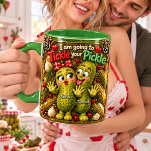 Naughty Pickle Couple Accent Mug - Personalized Christmas Gifts For Couples 04nalu261026