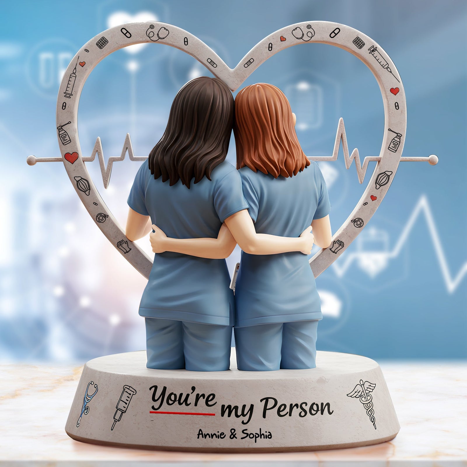 Nurse Besties Acrylic Plaque 03qhlu200525 - Personalized Gifts For Best Friends - Shaped Plaques - GoDuckee