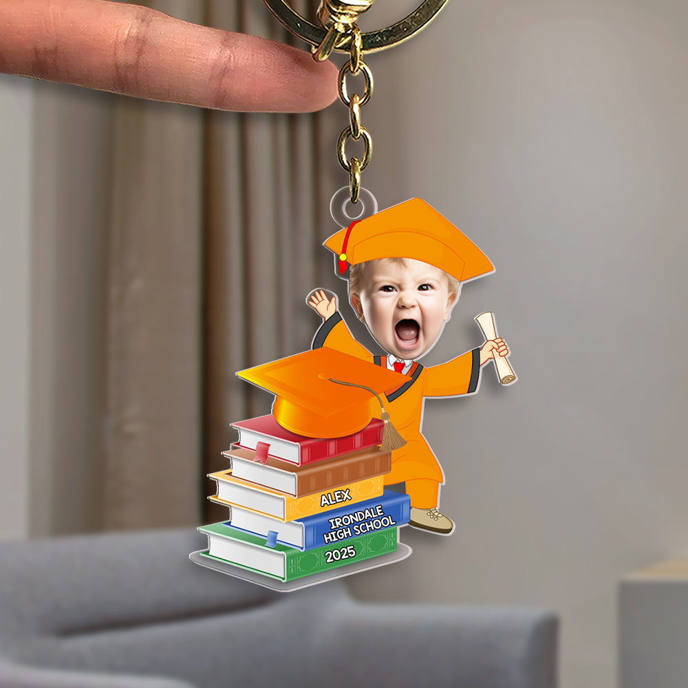 Personalized Custom Photo Gift For Kids Acrylic Keychain Graduation 04OHMH171224-Homacus