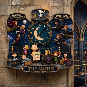 Enchanted Travel Station Wall Hanging Clock – Personalized Gifts For Cartoon Lovers 04hata310726