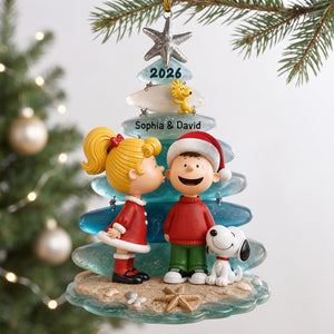 Sweet Kisses Couple Ornament - Personalized Gift For Couples 06NALU010826