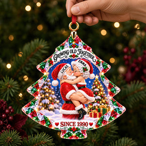 Naughty Old Santa Couples Acrylic Ornament - Personalized Christmas Gifts For Couples 09tydt091026