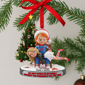 Mischievous Doll Couple Ornament -  Personalized Christmas Gifts 01NALU090925