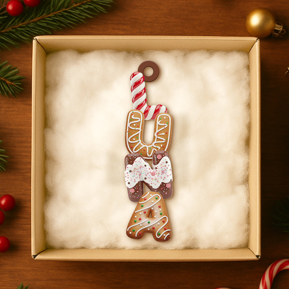 Cookies Alphabet Christmas Ornament Personalized Gifts 02HYDT291025