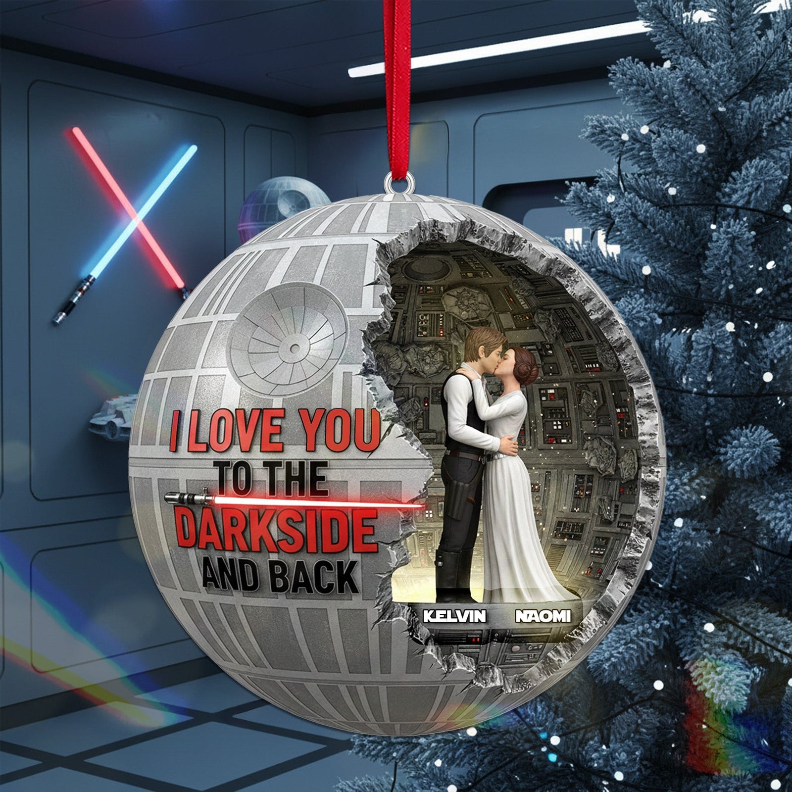 Personalized Gifts For Christmas, Kissing Couple Acrylic Ornament 03kimg270925