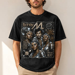 Boney M Disco Pop Washed T-shirt, Personalized Gifts For Music Lovers 05qhdt050826