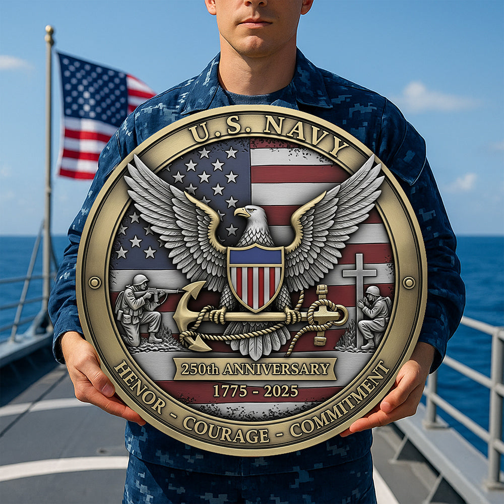 Military Wood Sign – Personalized 250th Anniversary Gift for Soldiers 04naqn070725