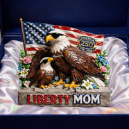 Liberty Eagle Mom Acrylic Plaque - Personalized Gifts For Moms 01tylu020326 - Shaped Plaques - GoDuckee