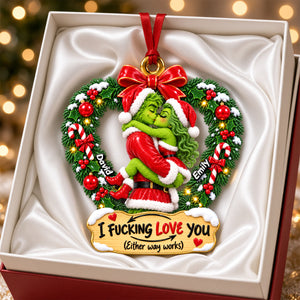 Kissing Couple Christmas Ornament - Personalized Gifts For Couple 04tydh110926