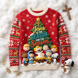 Jesus Is The Reason For The Season Ugly Sweater – Personalized Christmas Gifts For Christians Shirt 04HUTA010826