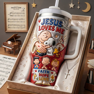 Peace In God Arm 40oz Tumbler With Handle - Personalized Gifts For Christians 06qhlu090726