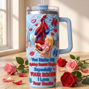 Chaos In Love 40oz Tumbler With Handle - Personalized Gifts For Couples 02huqn020726