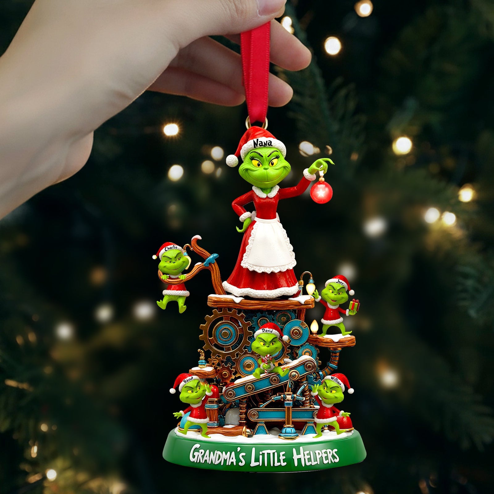 Grandparent’s Little Helpers Ornament - Personalized Gift For Grandparents 04PALU171125