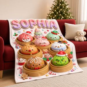 Lovely Dumpling Blanket - Personalized Christmas Gifts 02nadh011026