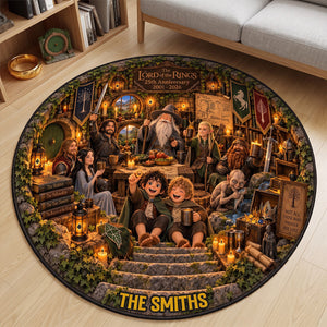 Epic Fantasy Feast Quilted Round Mat - Personalized Gifts For Fantasy Lovers 04natn230926
