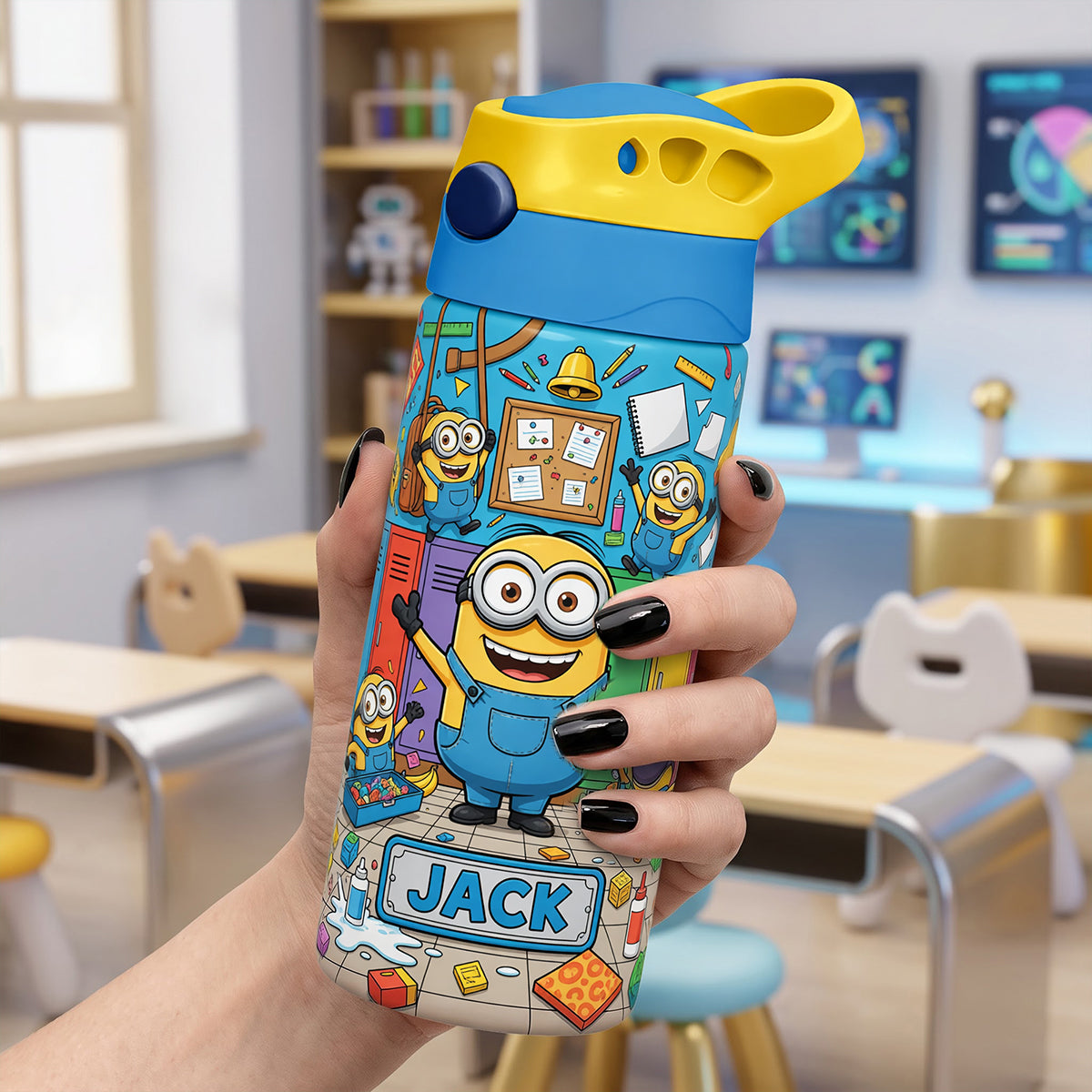 Back To School Kid Tumbler - Personalized Gifts For Kid Cartoon 12oz Colorful Kid Tumbler 06HATA290726