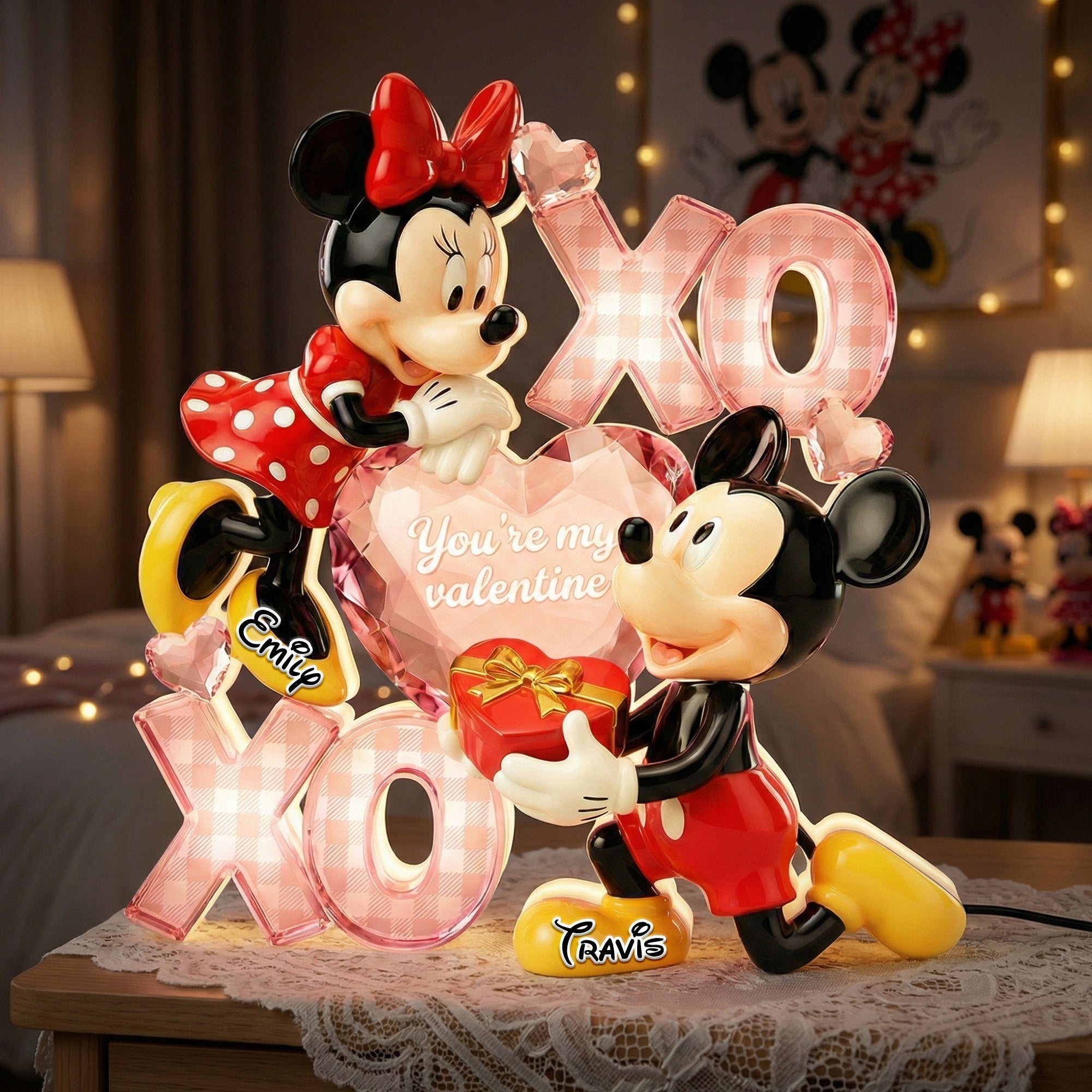 Romantic Couple Acrylic Light Box - Personalized Gifts For Couple 03pamg140126