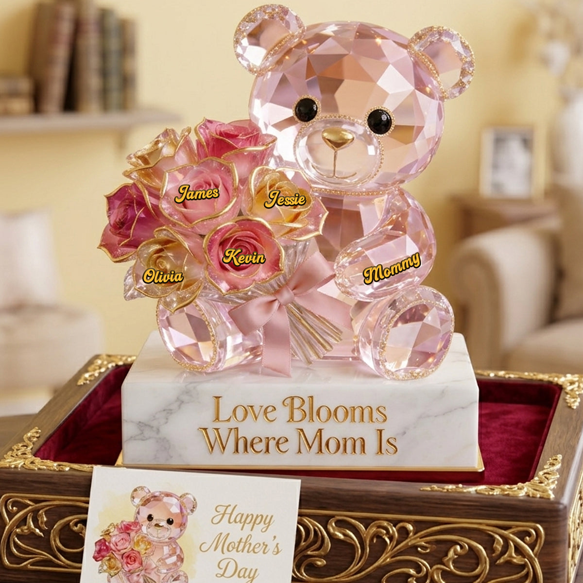 Mom Bear Acrylic Plaque - Personalized Gifts For Mother 04pgta300326-Homacus