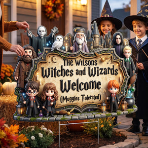 Enchanted Halloween Plastic Yard Sign - Personalized Gifts For Family 09nadt040826